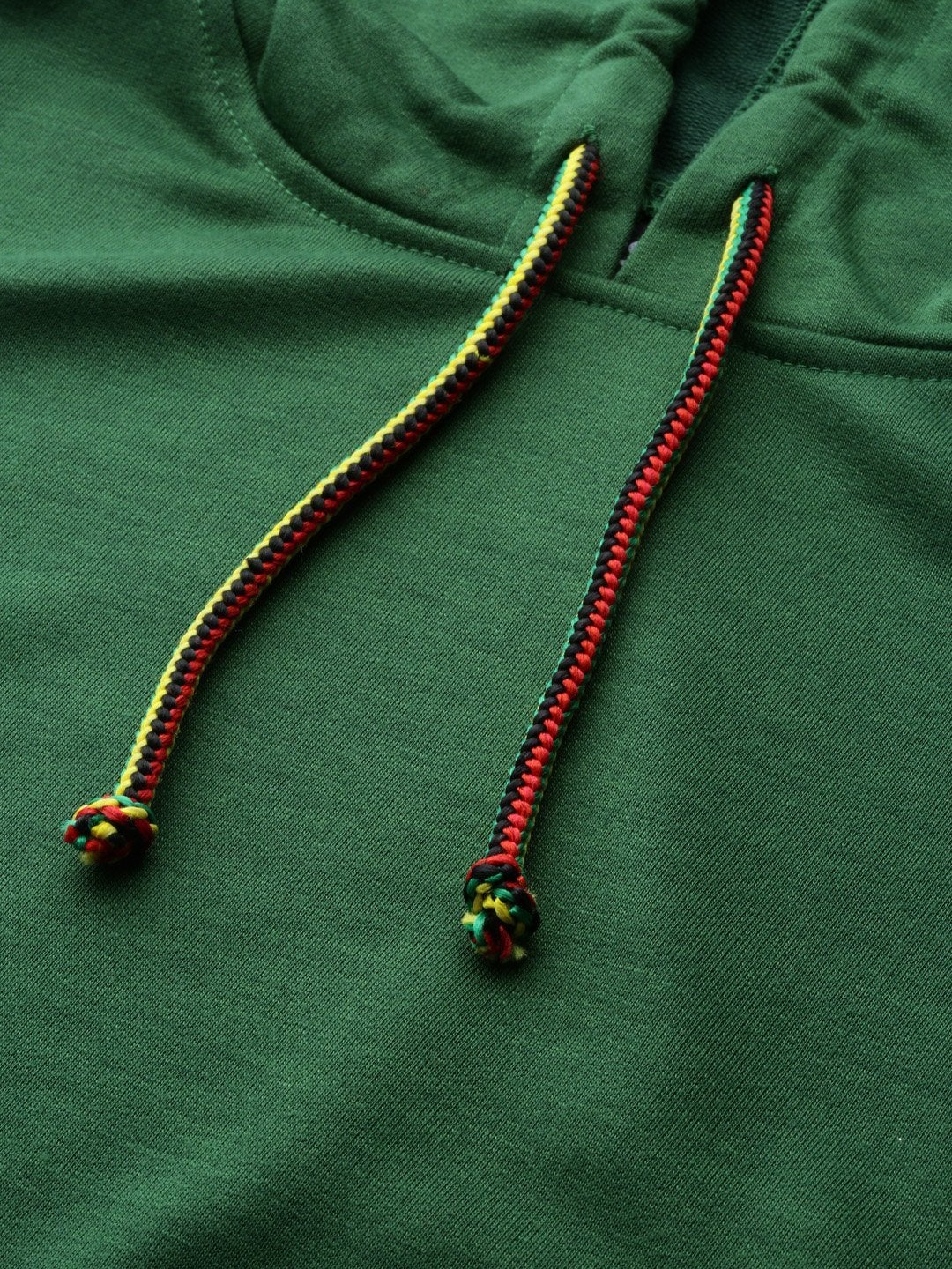 Women's Green Crop Hoodie Basic Sweatshirt