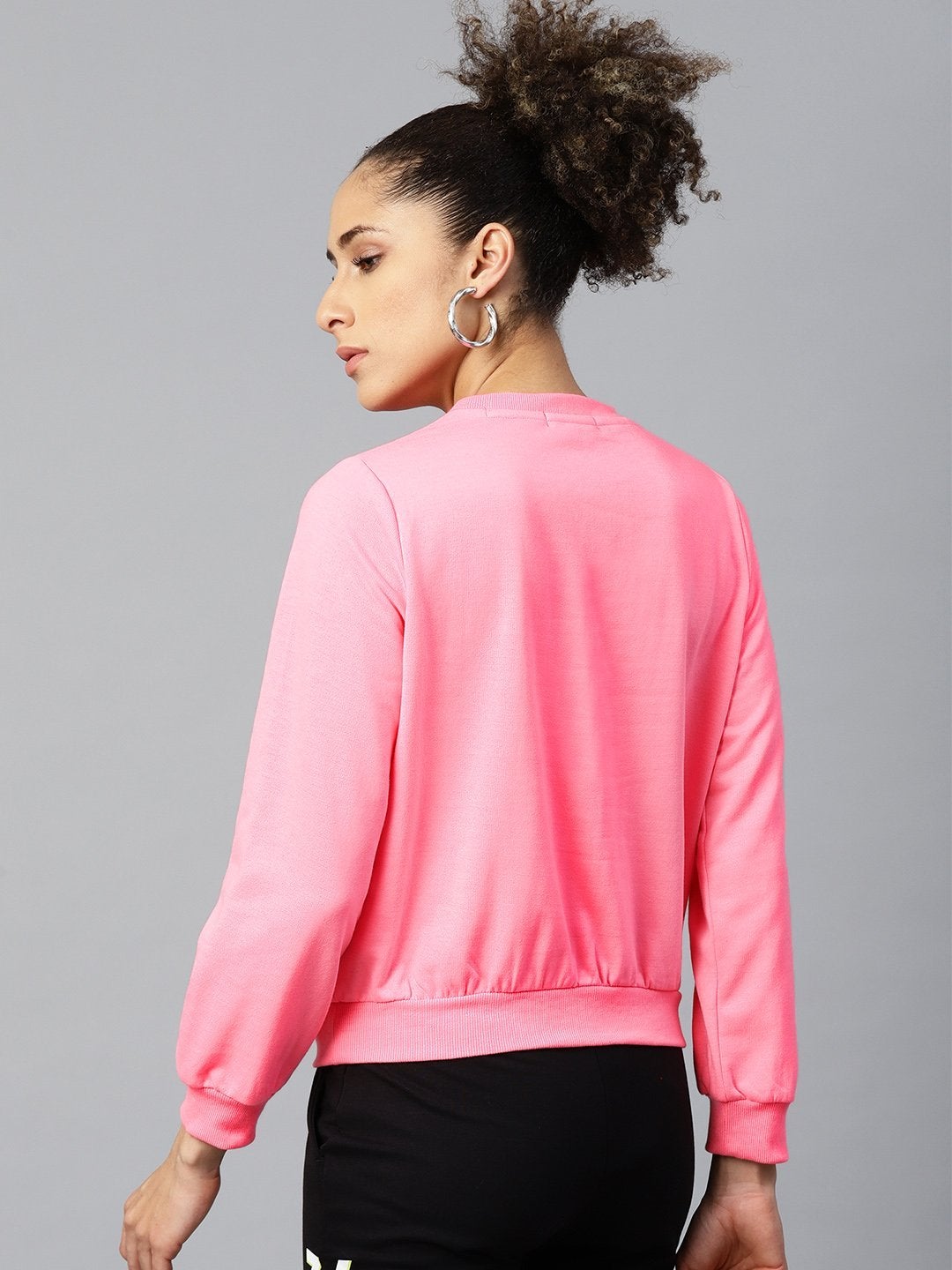 Women's Pink Floral Print Sweatshirt