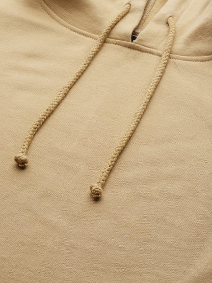 Women's Beige New-York Print Hoddie Sweatshirt