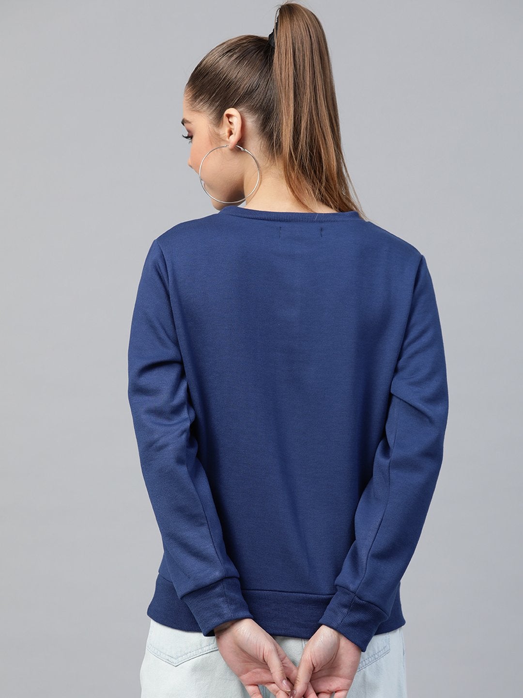Women's Blue Ice-Cream Print Sweatshirt