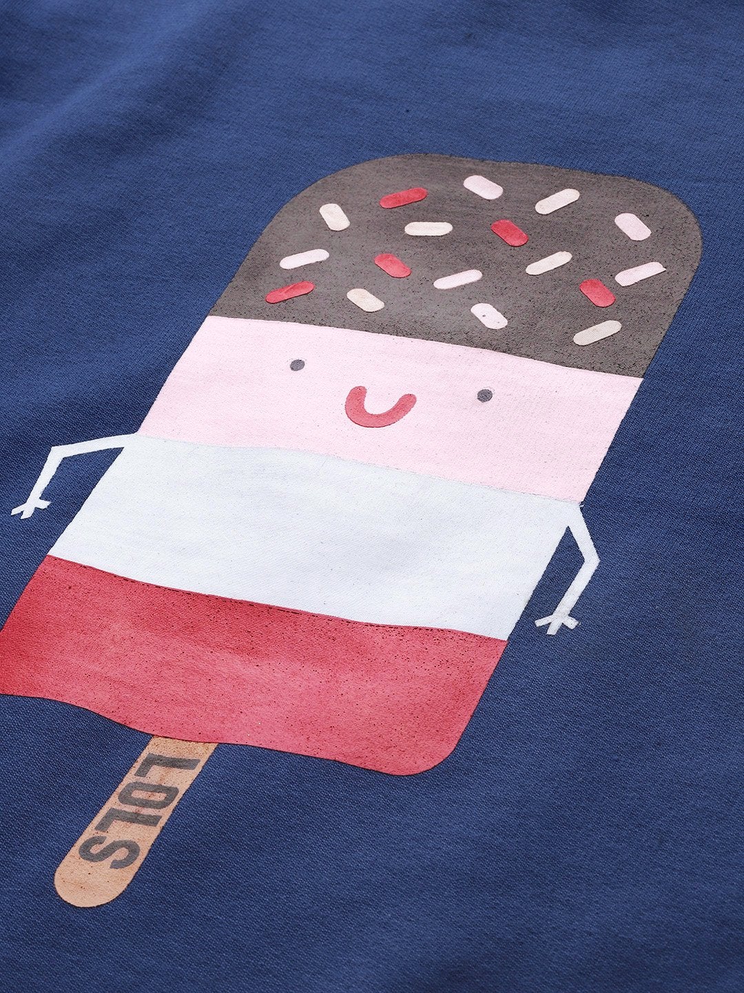Women's Blue Ice-Cream Print Sweatshirt