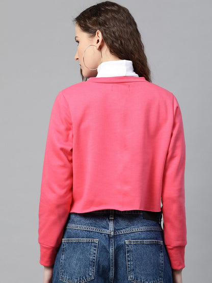 Women's Fuchsia Dreamer Print Sweatshirt