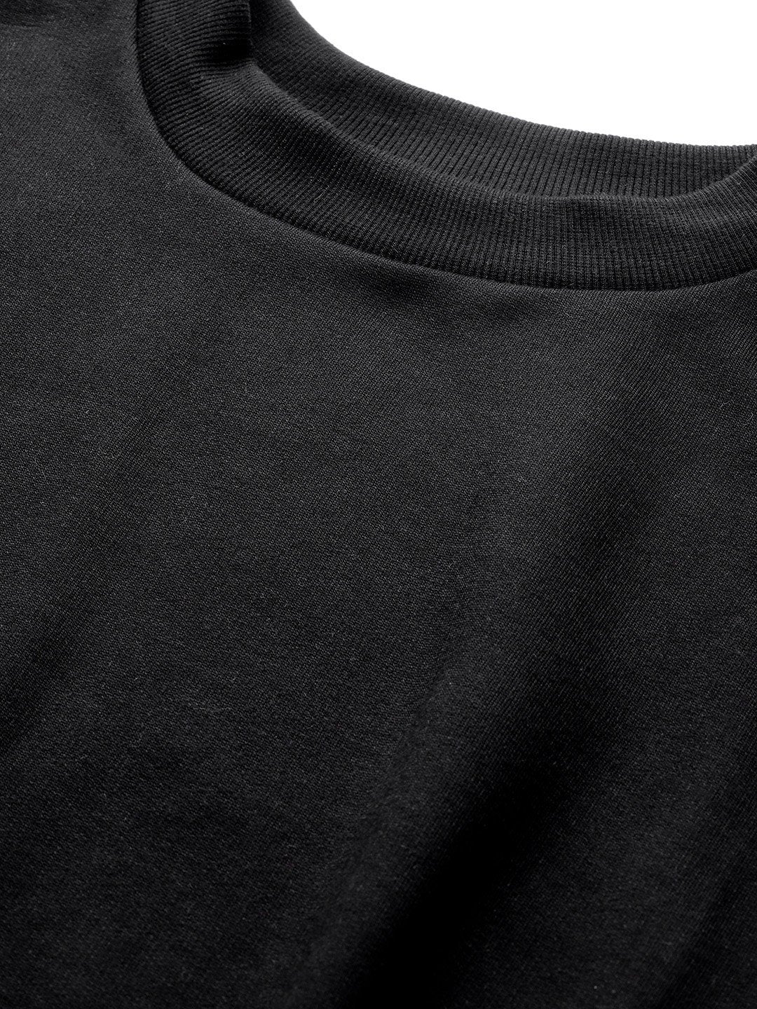 Women's Black Crop Sweatshirt
