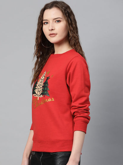 Women's Red Christmas Tree Sweatshirt