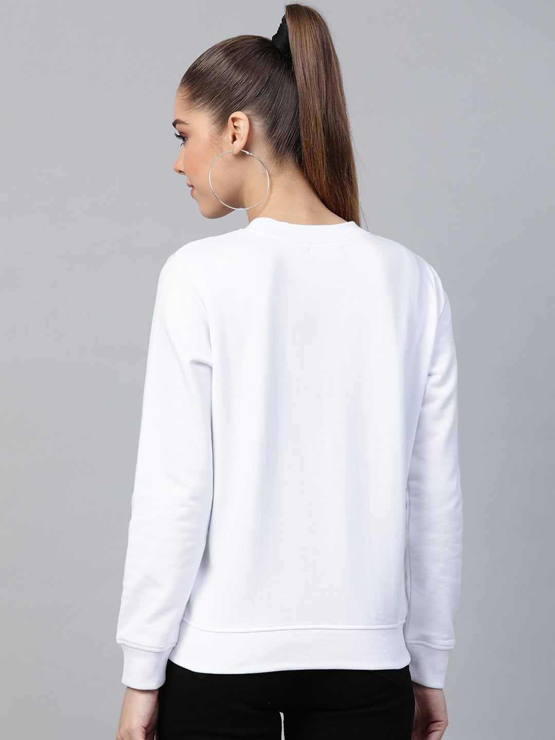 Women's White Let It Snow Print Sweatshirt