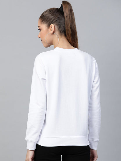 Women's White Let It Snow Print Sweatshirt