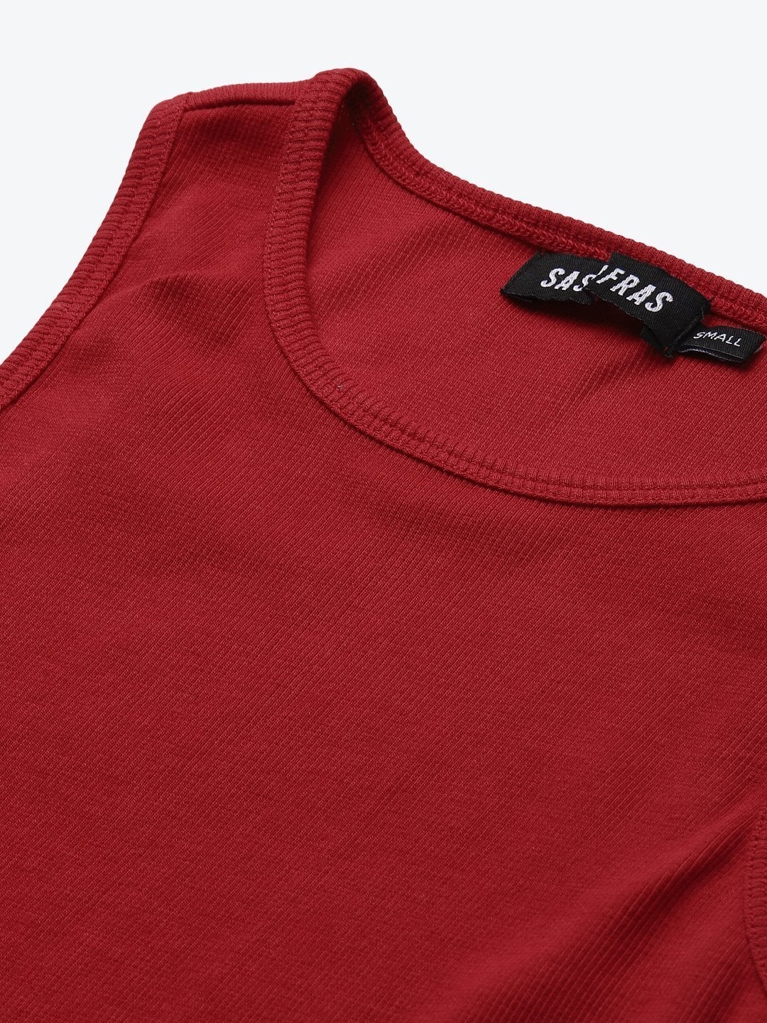 Women's Red Box Back Crop Top