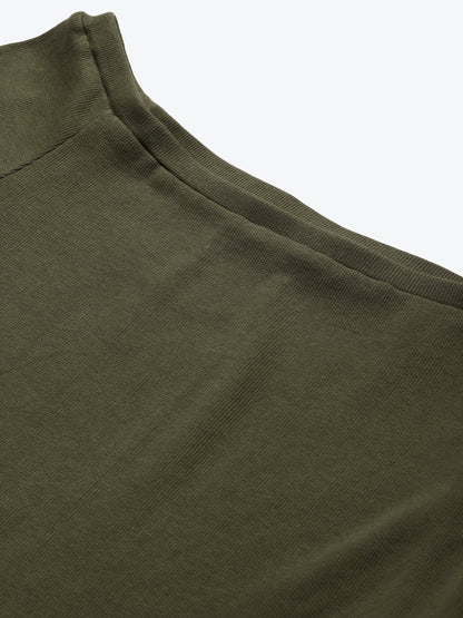 Women's Olive Bardot Crop Top