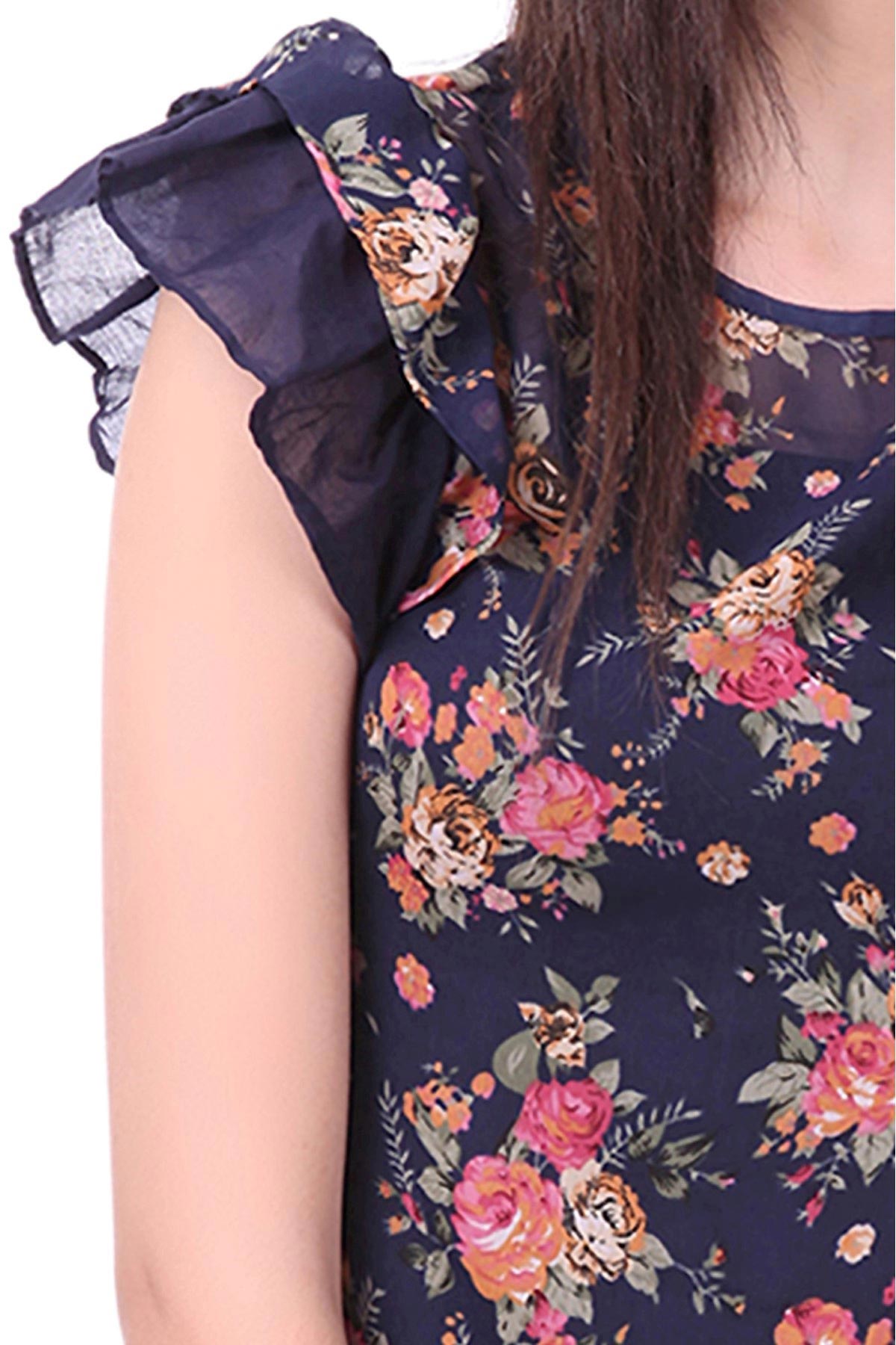 Women's Angel Sleeves Floral Top
