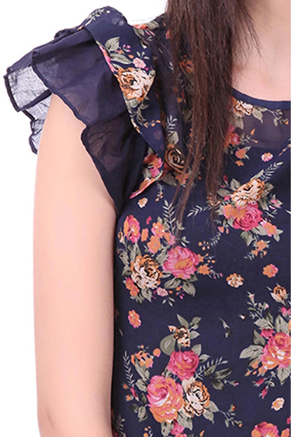 Women's Angel Sleeves Floral Top