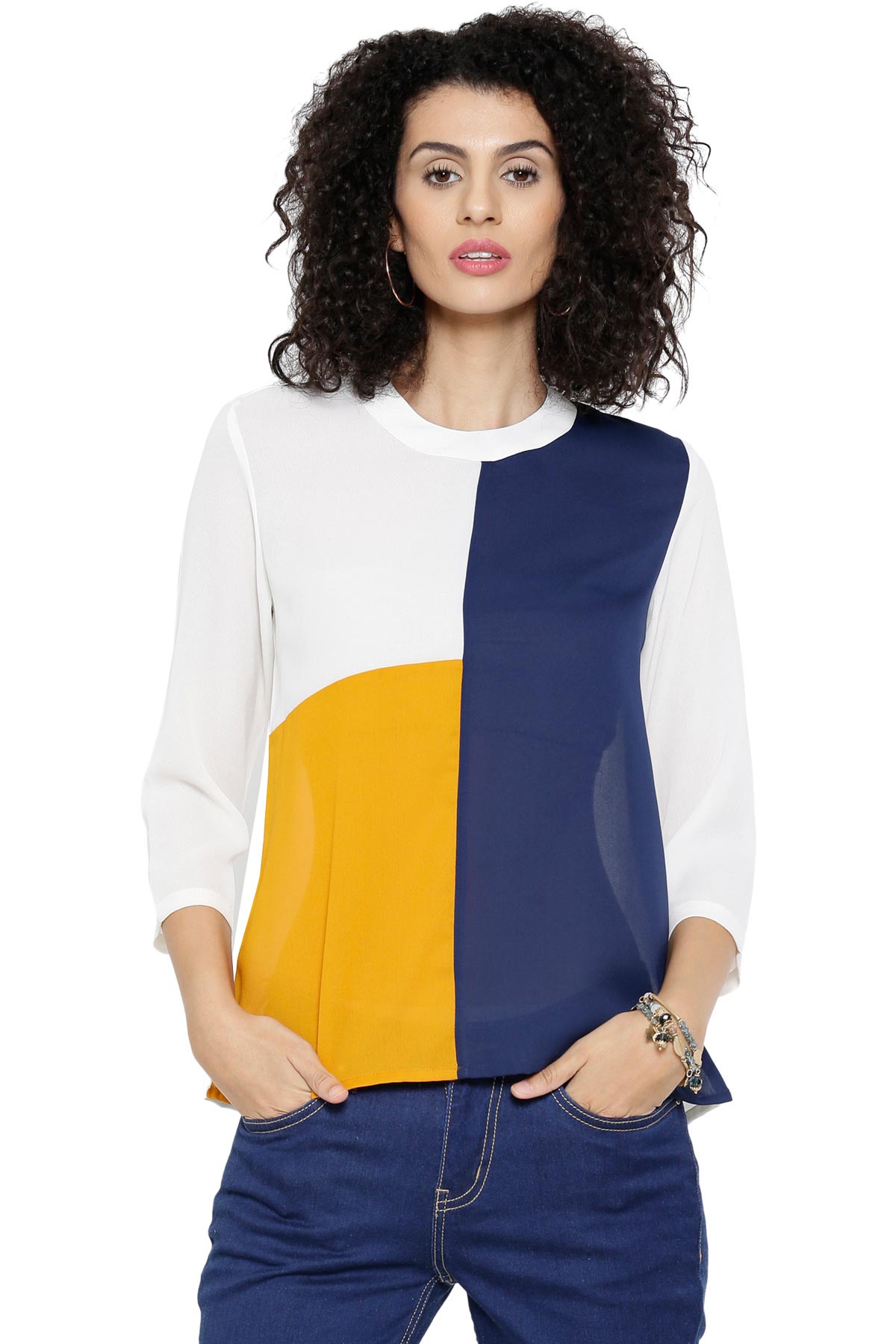 Women's Midnight Color Block Top