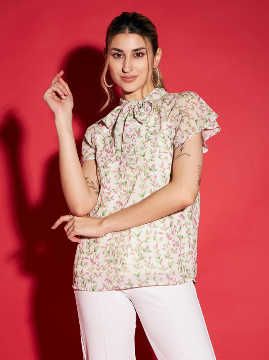 Women's Lavender Back Tie Detail Top