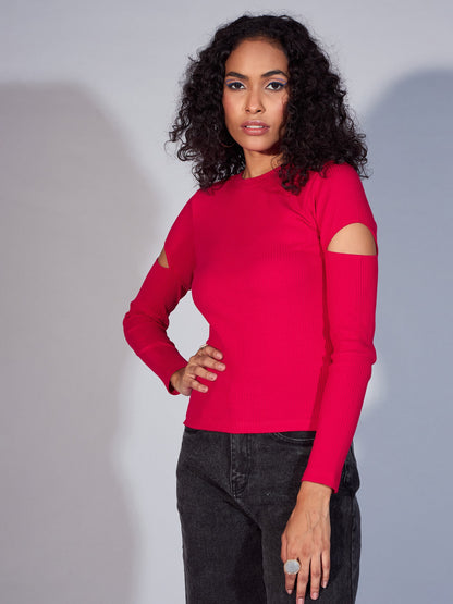 Women's Pink Rib Top