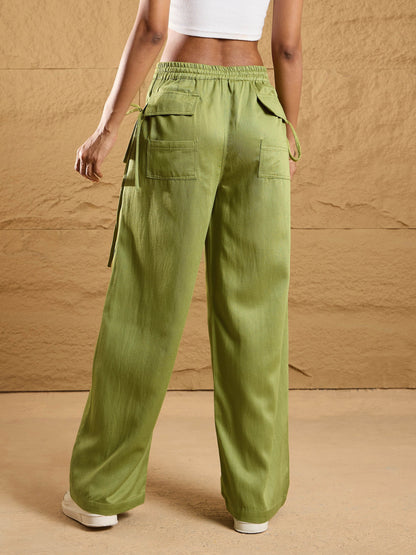 Women's Olive Solid Co-Ord Set