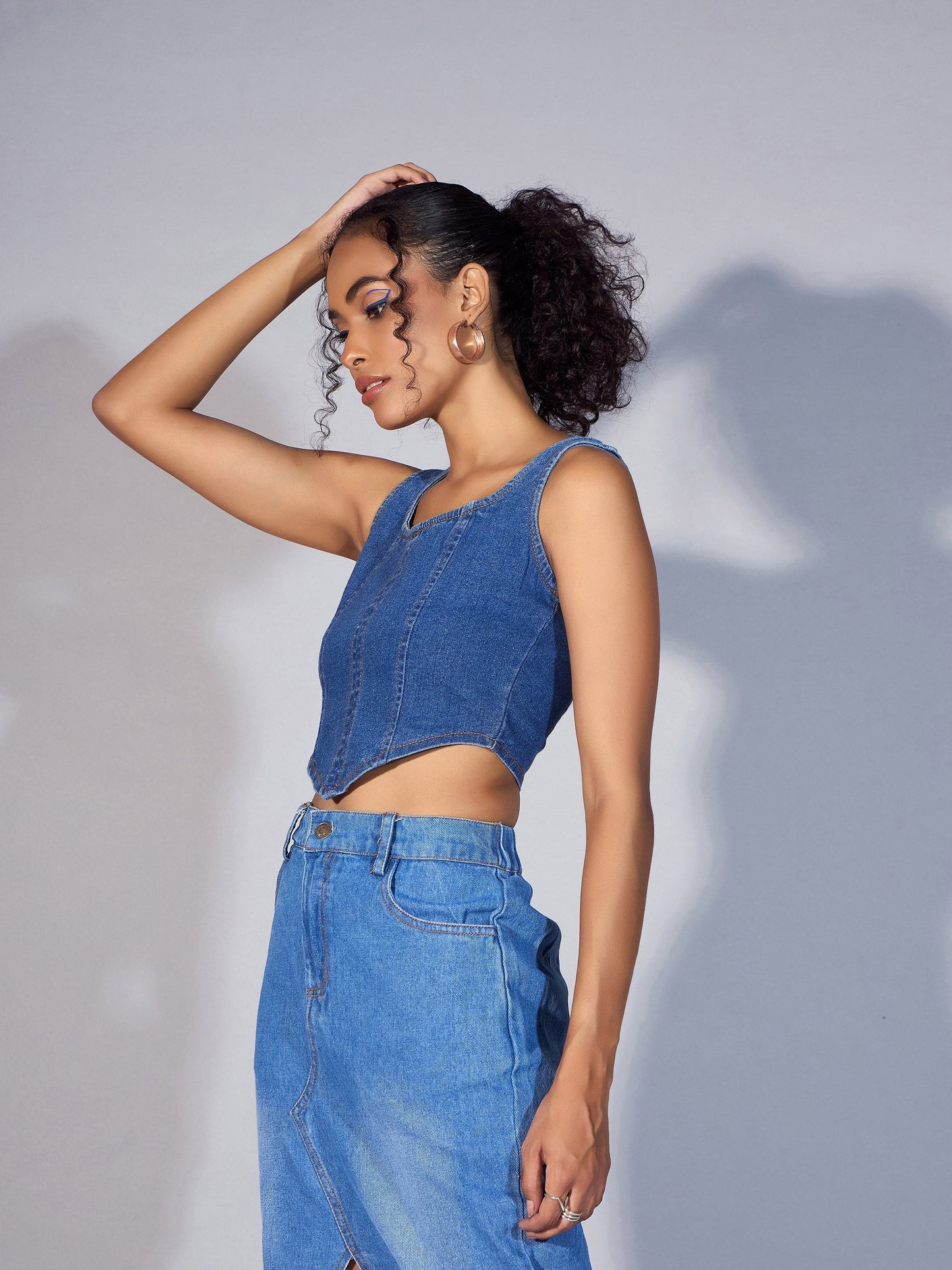Women's Blue Denim Top