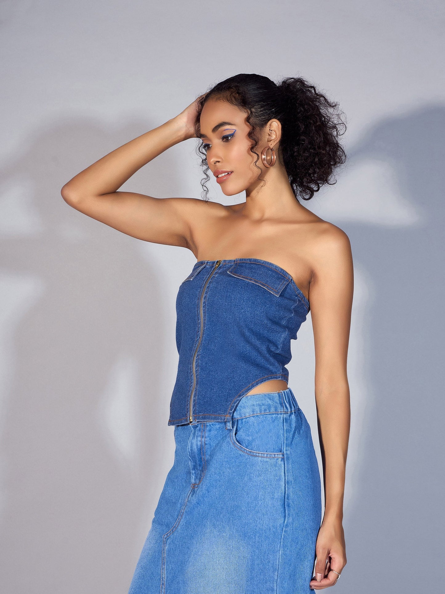 Women's Blue Denim Top