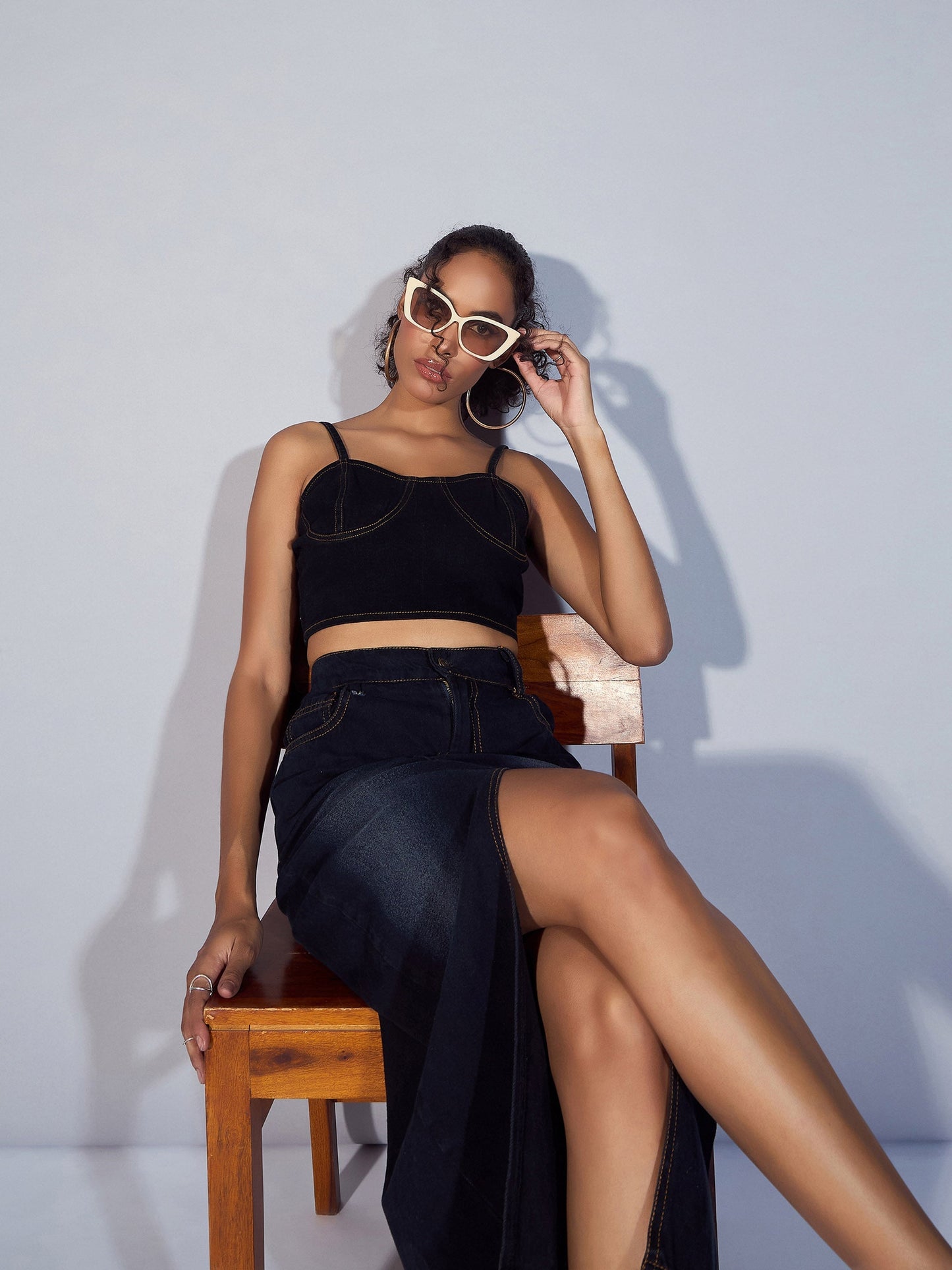 Women's Black Crop Top