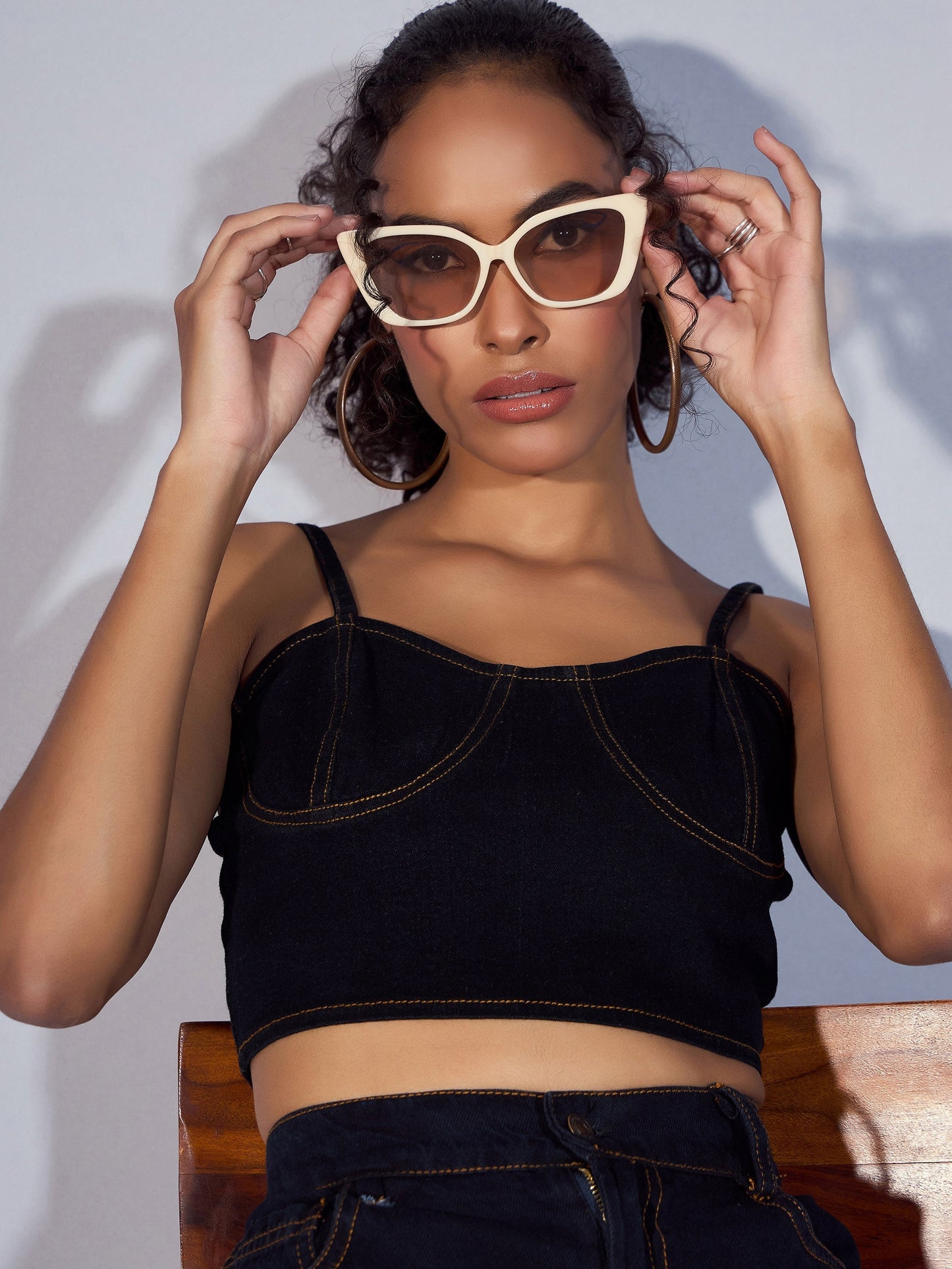Women's Black Crop Top