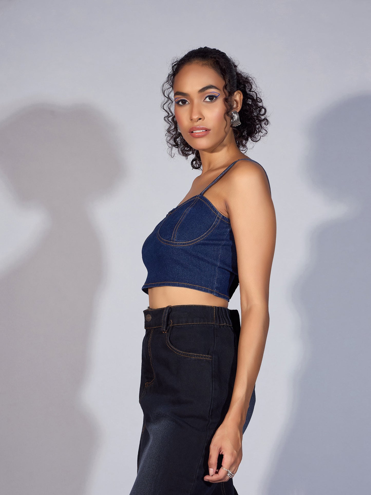 Women's Blue Crop Top