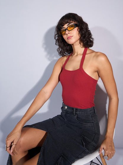 Women's Rust Rib Top