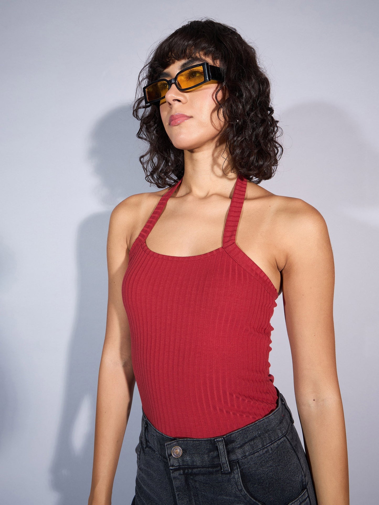 Women's Rust Rib Top