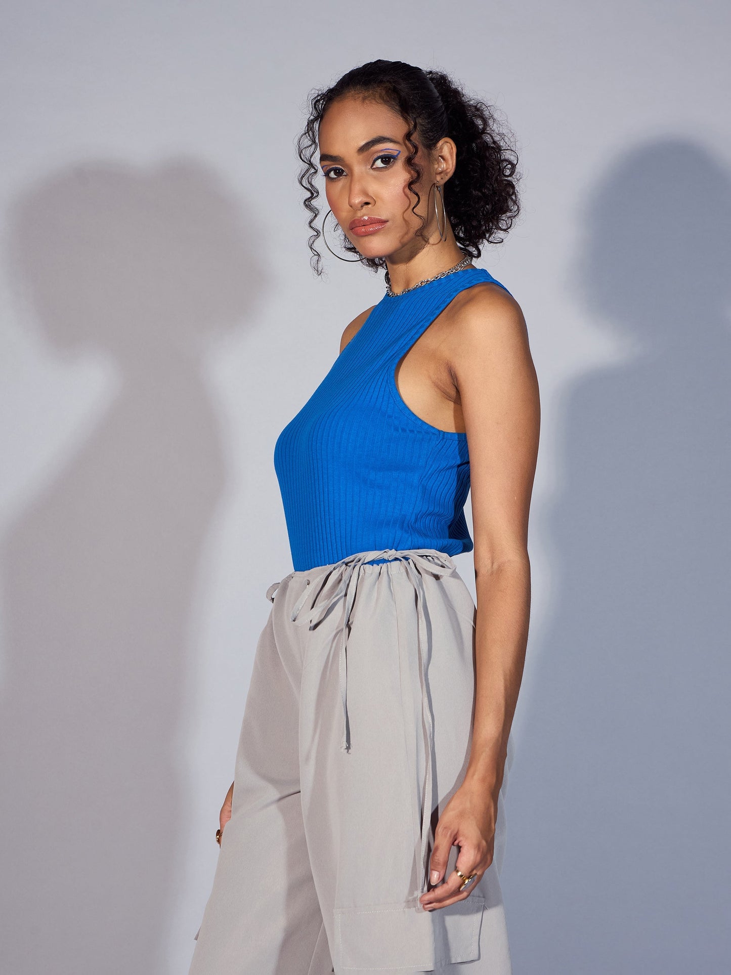 Women's Blue Rib Bodysuit