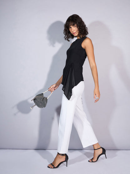 Women's Black Solid Top
