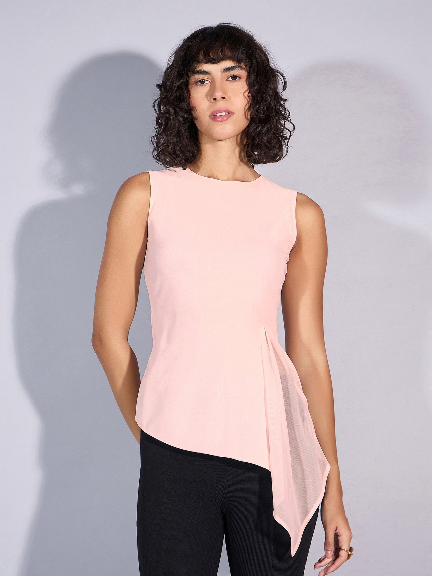 Women's Pink Solid Top
