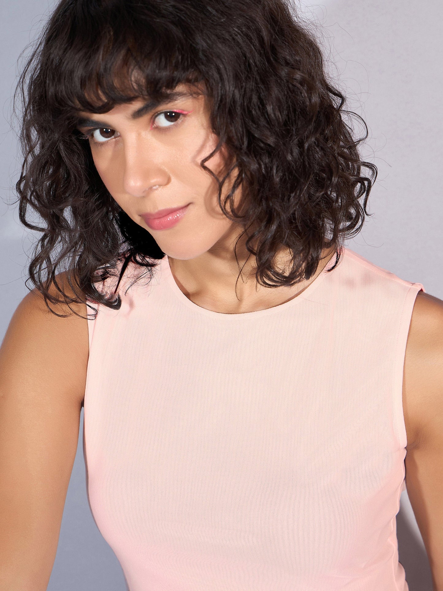 Women's Pink Solid Top