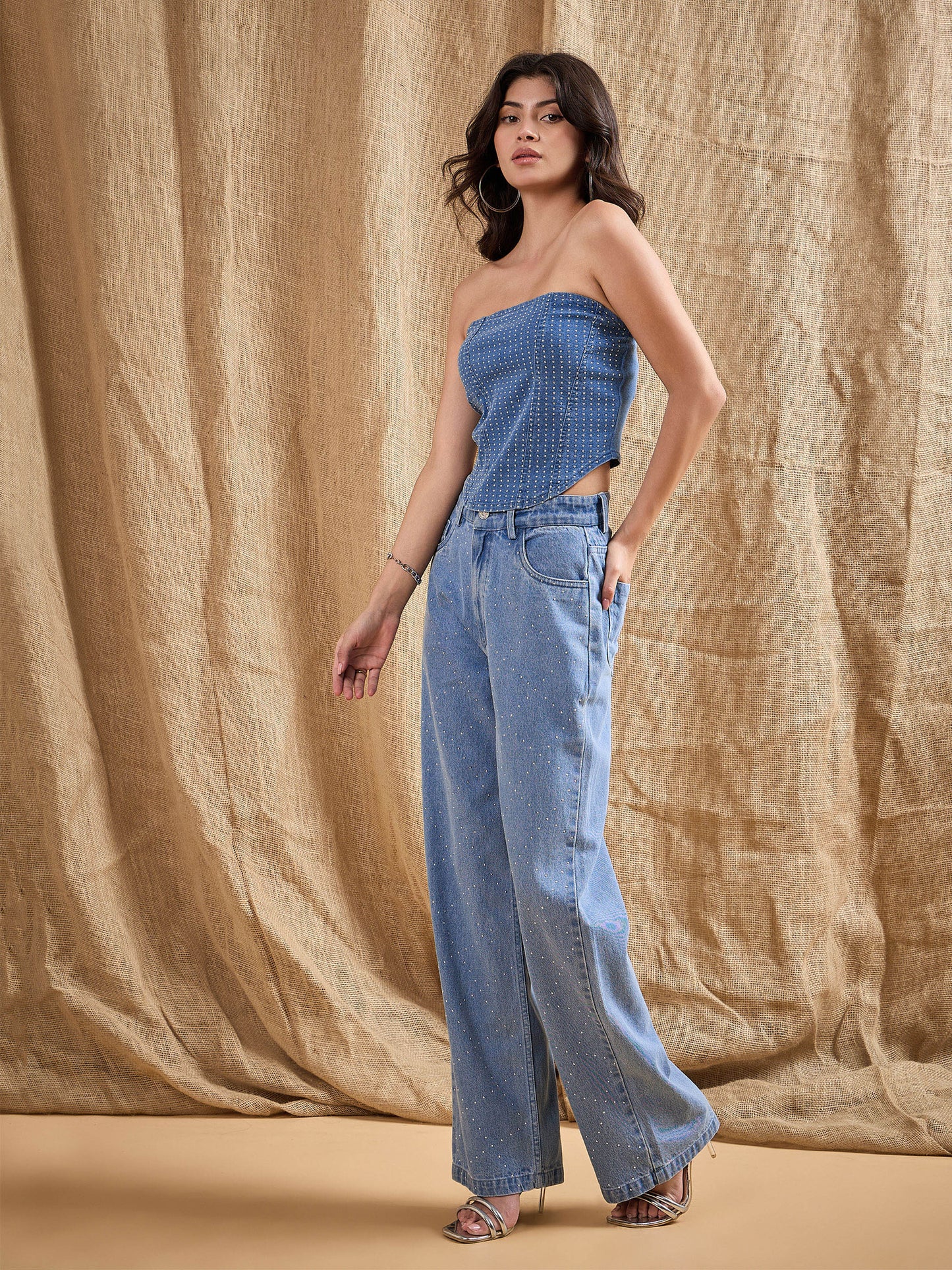 Women's Blue Wash Co-Ord Set