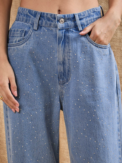 Women's Blue Wash Co-Ord Set