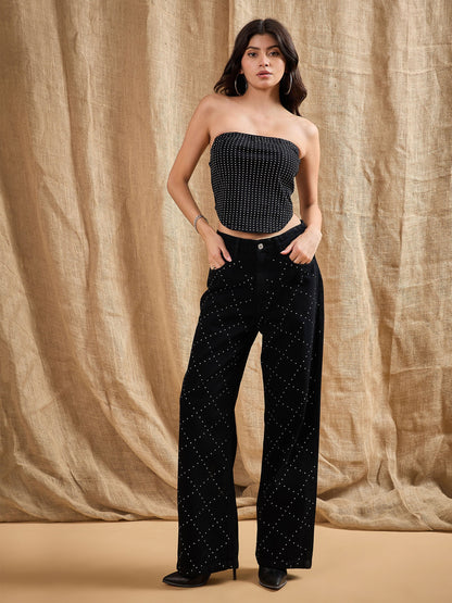 Women's Black Wash Co-Ord Set
