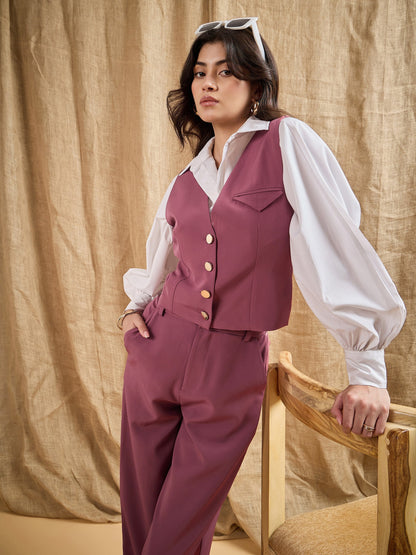 Women's Pink Solid Co-Ord Set
