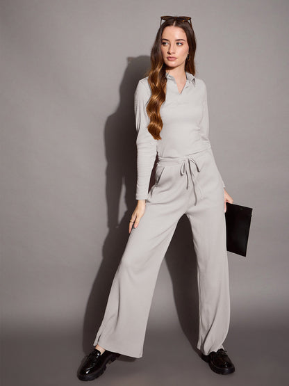 Women's Grey Rib Co-Ord Set