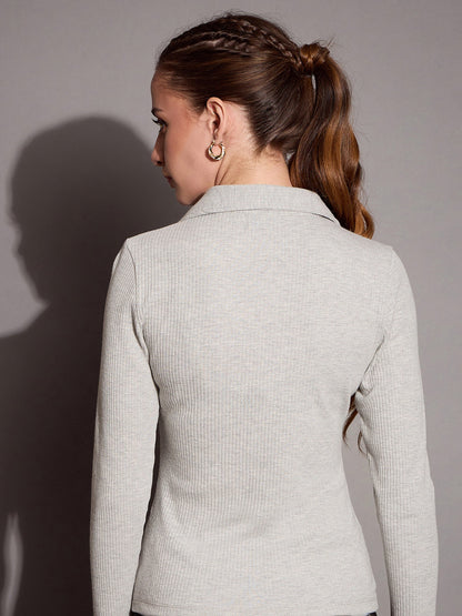 Women's Grey Rib Co-Ord Set