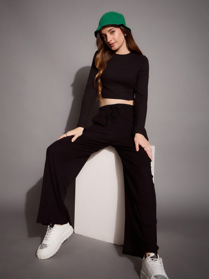 Women's Black Crop Top