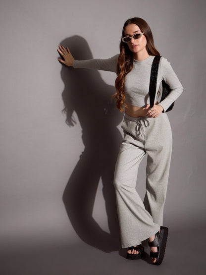 Women's Grey Crop Top