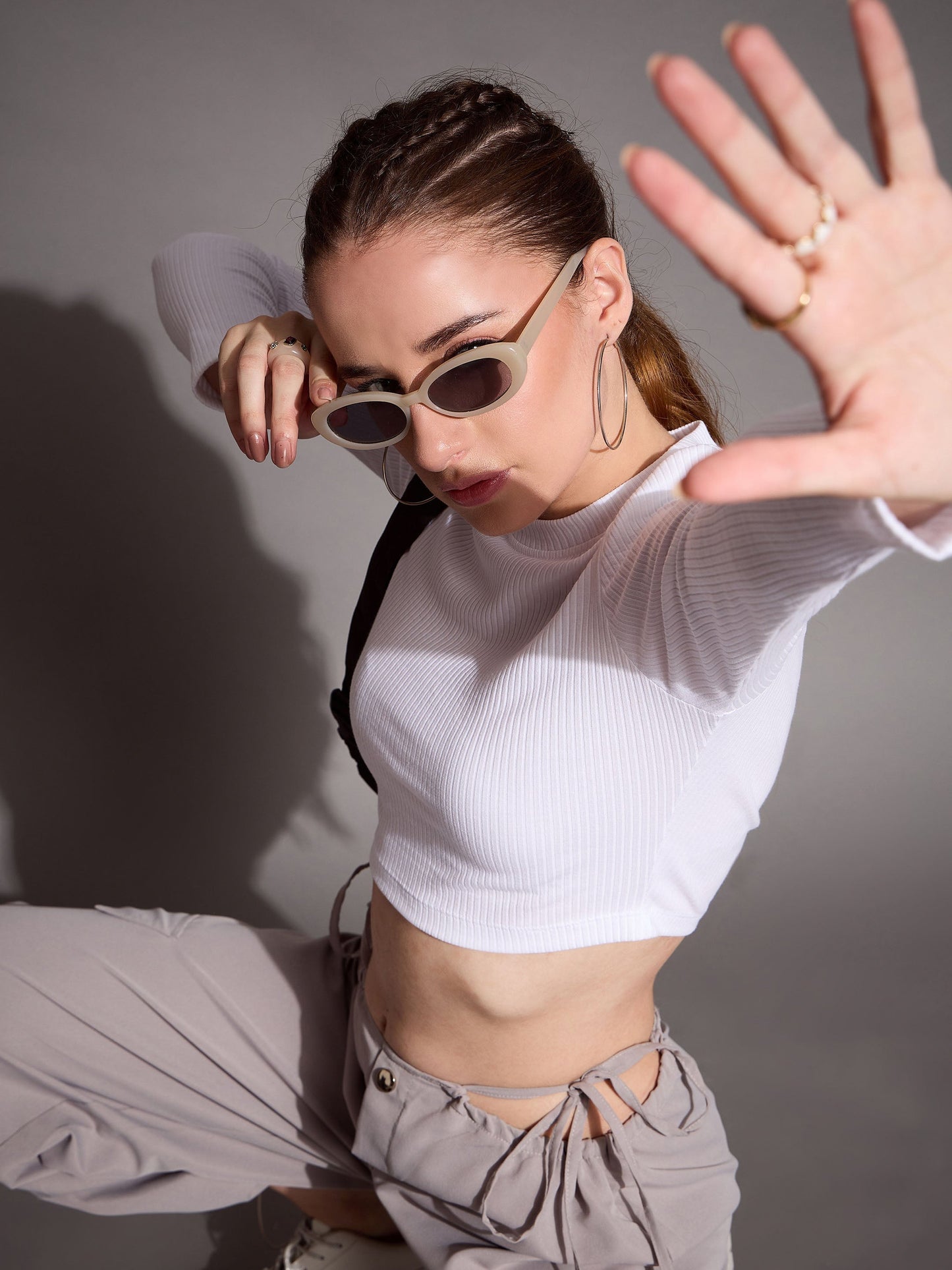 Women's White Crop Top