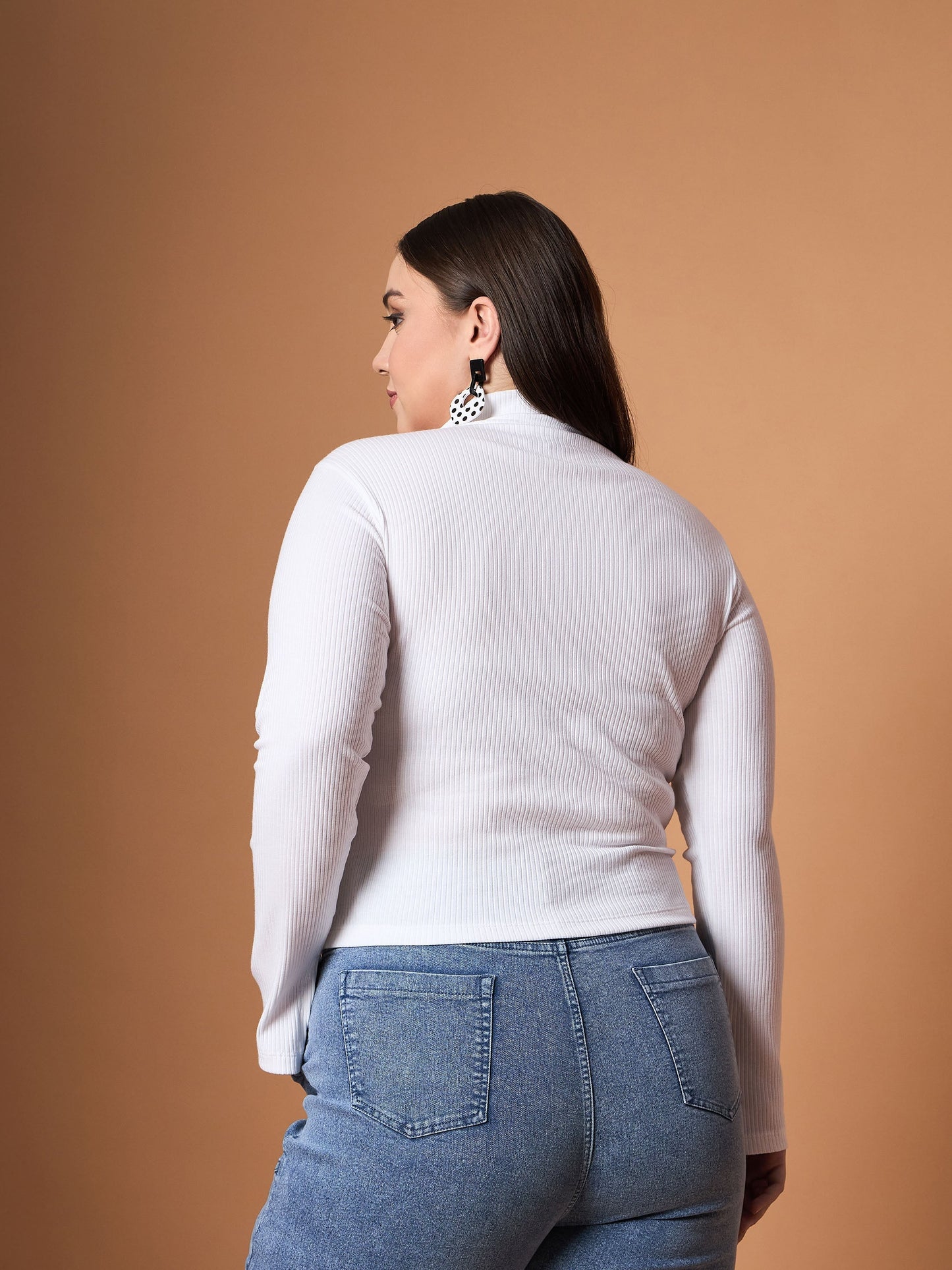 Women's White Rib Top