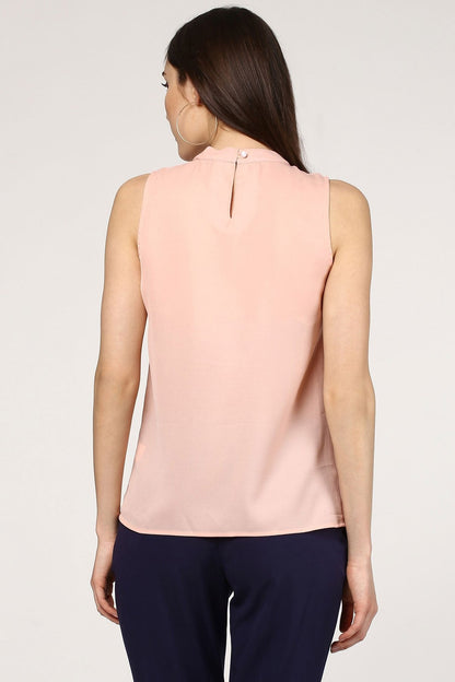 Women's Peach V Neck Top