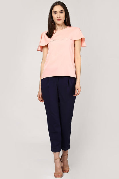 Women's Ruffled Layer Peach Top