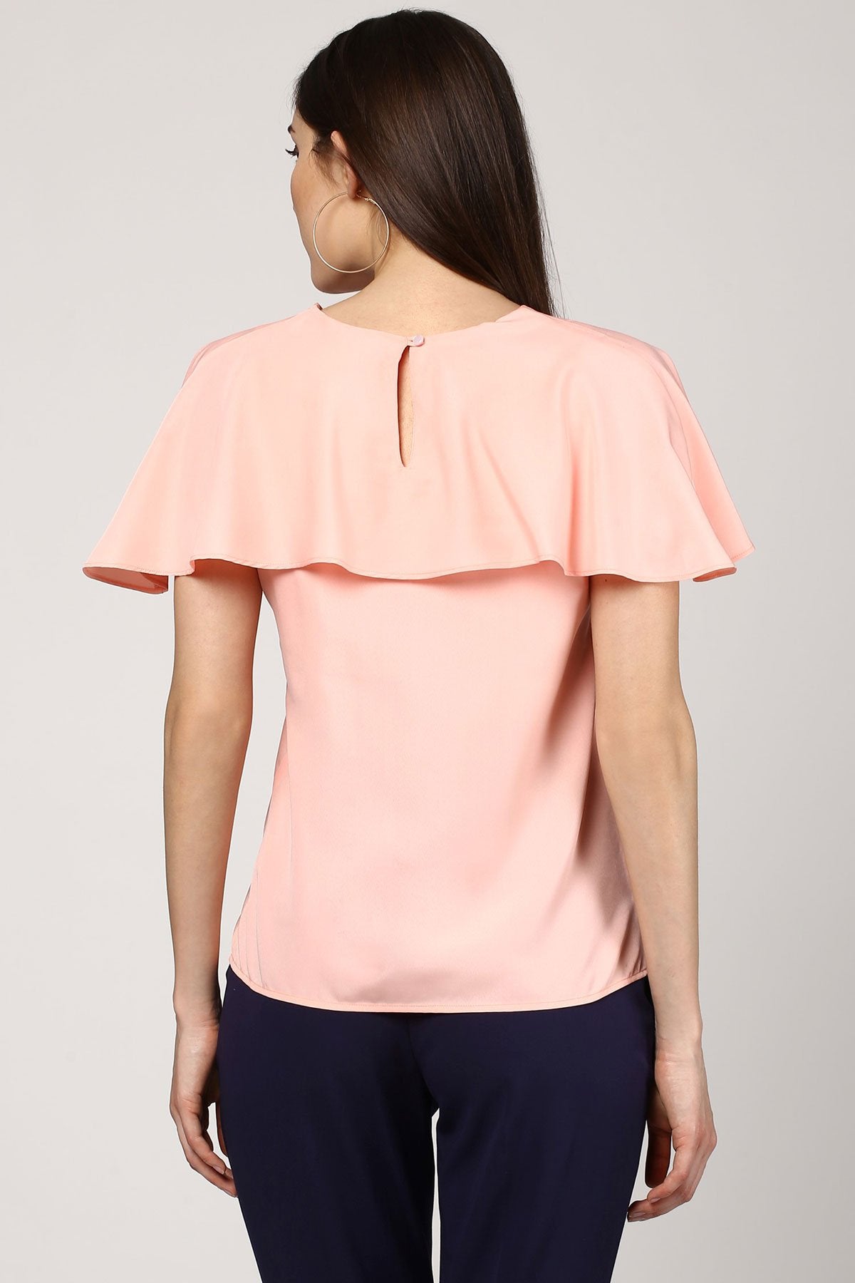 Women's Ruffled Layer Peach Top
