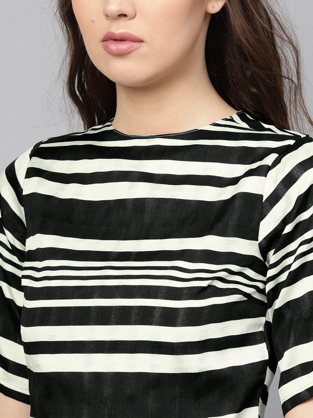 Women's Mono Stripe Crop Top