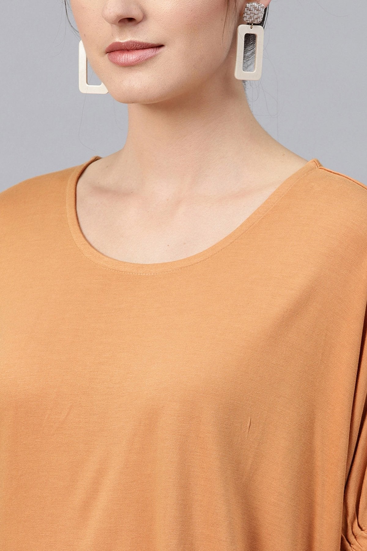 Women's Brown Boxy Top