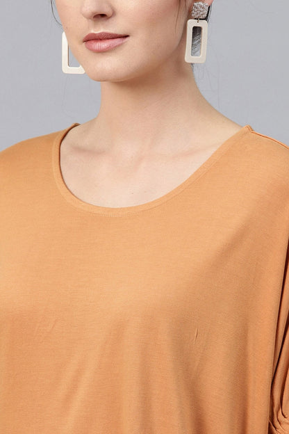 Women's Brown Boxy Top