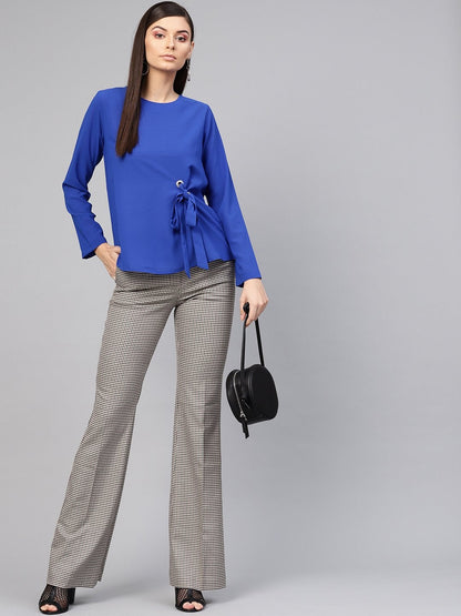 Women's Royal Blue Front Tie Top