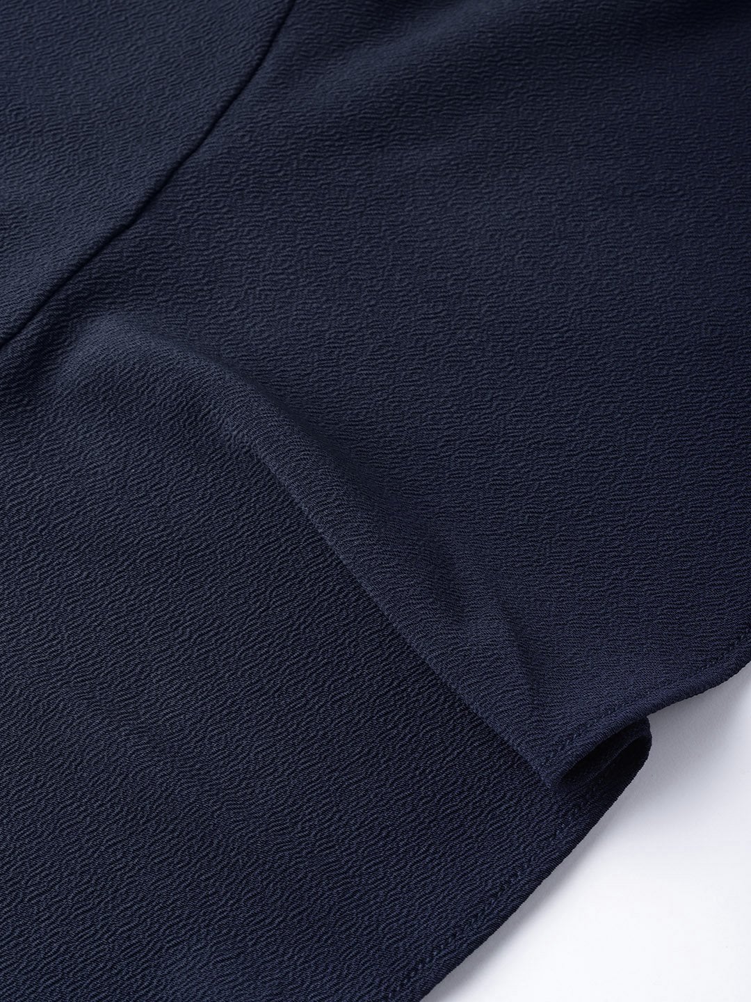 Women's Navy Bardot Peplum Top