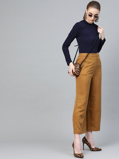 Women's Navy Turtle Neck Top