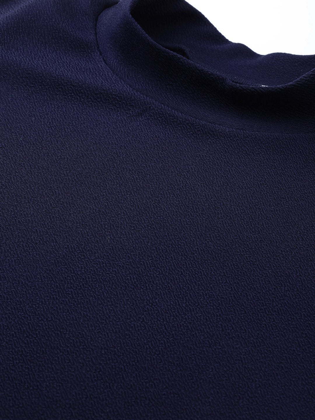 Women's Navy Turtle Neck Top