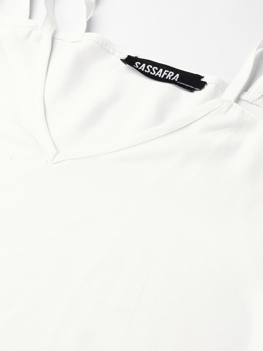 Women's Off-White Strappy Sleeve Top
